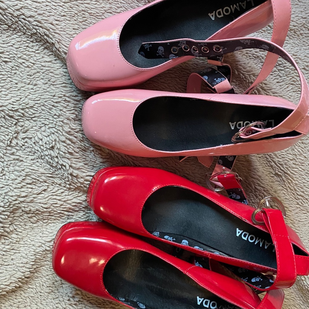 CHROME HEART PLATFORM HEELS